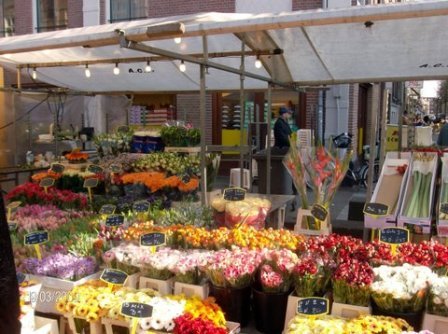 bloemen op de derde markt